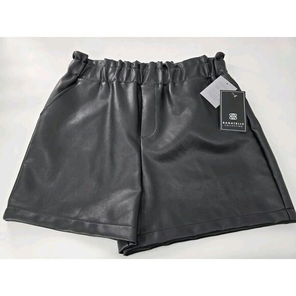 Bagatelle Collection Shorts Women's Large Faux‎ Vegan Leather Shorts Boho NWT! - Picture 1 of 9
